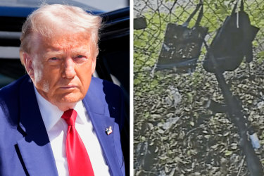 Donald Trump and the backpack, GoPro and rifle found by police in the bushes of his golf course.