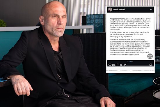 Maurice Terzini and his Instagram post.