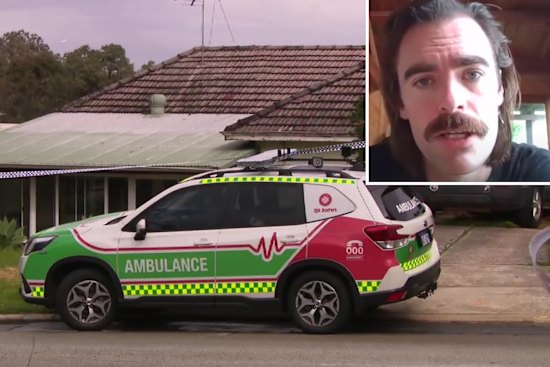 Perth conspiracy theory podcaster Tobias Nuttall has been charged with murder after the stabbing death of a woman in Bassendean on Wednesday, August 20, 2025. Picture: 9News Perth/YouTube