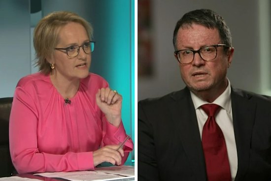 ABC 7.30 host Sarah Ferguson interviewed AMA president Professor Steve Robson on Thursday night.