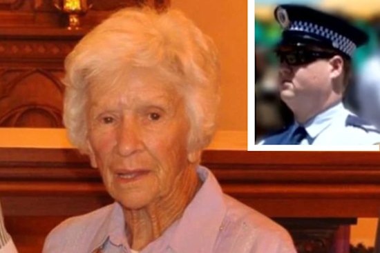 Clare Nowland, 95, was Tasered by Senior Constable Kristian White (inset).