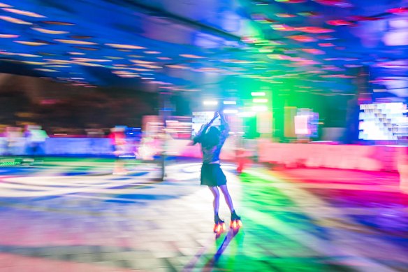 Neon Dreams will bring a roller-skating rink to the centre of the city.