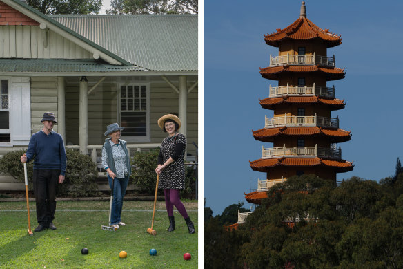 Croquet club and Nan Tien temple, on the heritage register.