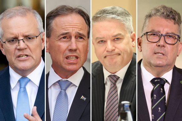 Former prime minister Scott Morrison took on the portfolios of then-health minister Greg Hunt,  then-finance minister Mathias Cormann and then resources minister Keith Pitt without publicly announcing his decision.