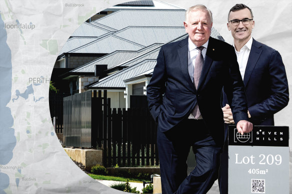 WA property developer Nigel Satterley and Planning Minister John Carey.