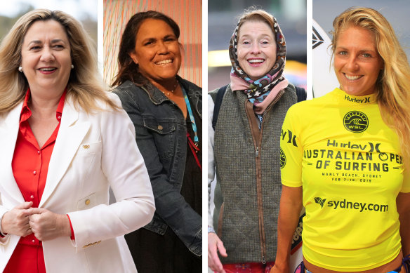 Annastacia Palaszczuk, Cathy Freeman, Gai Waterhouse and Steph Gilmore.