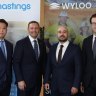 Hastings chief financial officer Teck Lim (left) and general manager - corporate Vince Catania with Wyloo’s chief executive officer Luca Giacovazzi and chief development officer Joel Turco.