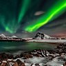 Aurora borealis over Eclipse Metals’ Grønnedal rare earths project in Greenland.