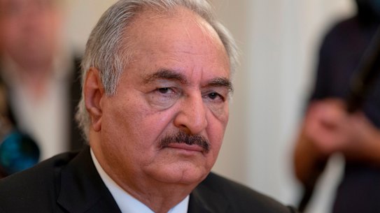 Libyan commander Khalifa Hifter had parts of the country under his control.