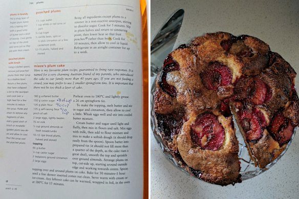 The plum cake might not look remarkable, but Kay Delahunt says it tastes "next level". 
