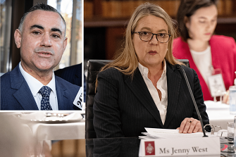 Jenny West and John Barilaro.