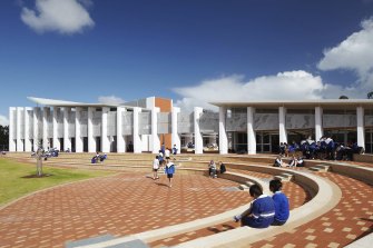Rossmoyne Senior High School’s $14 million worth of renovations in 2012 included a new classroom block, cafeteria, performing arts centre extension, outdoor amphitheatre and external works.