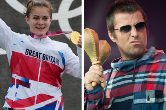 Bethany Shriever and Liam Gallagher.