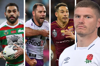 England captain Owen Farrell has been likened to league greats Greg Inglis, Cameron Smith and Billy Slater.
