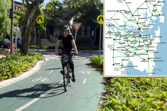 The government has released plans for strategic cycleway corridors in the suburbs surrounding the harbour in the east.