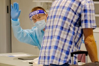 Every traveller flying in from Sydney has been asked to undertake a COVID-19 test at Melbourne Airport since Saturday.
