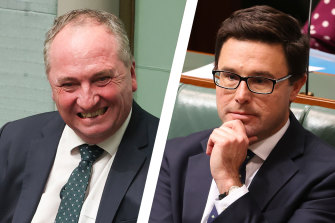 Federal National leader Barnaby Joyce, left, with his deputy David Littleproud.