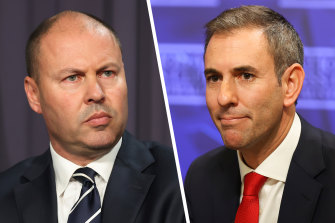 Treasurer Josh Frydenberg, left, and shadow chancellor Jim Chalmers. The budget challenge will be significant for whoever is in charge after the federal election.