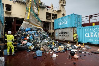 Not-for-profit Ocean Cleanup has been testing a fleet of vessels to trawl the oceans for plastic, including in the Great Pacific Garbage Patch.
