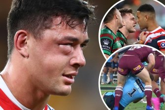 Joey Manu’s facial fractures, Jai Arrow being punched by Daniel Suluka-Fifita, and Arrow dumping James Tedesco are just some of the Roosters-Souths storylines. 