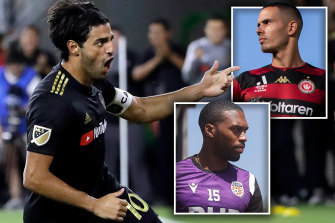 Carlos Vela could join (inset, from top)  Jack Rodwell and Daniel Sturridge in the A-League.