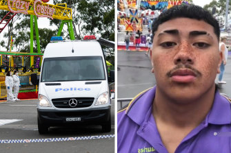 Uati Faletolu, 17, who was working as a ride attendant at the Easter Show, had met up with two other teens before the trio became involved in an altercation with another group.