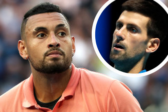 Nick Kyrgios and Novak Djokovic.