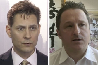 Detained in China: Canadian nationals Michael Kovrig (left) and Michael Spavor.
