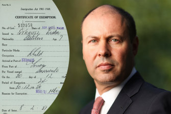 Treasurer Josh Frydenberg drew on the National Archives’ resources during his High Court battle to prove his citizenship. The Archives holds the original “certificate of exemption” from the Immigration Act for his mother, Erika Strausz.