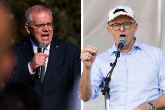 Voters are split on whether Prime Minister Scott Morrison and the Coalition or Labor leader Anthony Albanese and his party are the best choice to manage challenges presented by the security pact.