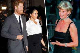 Prince Harry said the media's treatment of his wife Meghan reminds him of his mother Princess Diana.