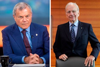 Two of McLennan's influential bosses: Sir Martin Sorrell (left) and Rupert Murdoch (right).