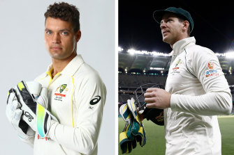 Alex Carey and Tim Paine.  A new gloveman has often coincided with a period of renewal for the Australian Test side.