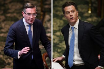 NSW Premier Dominic Perrottet (left)  and Opposition Leader Chris Minns (right). 