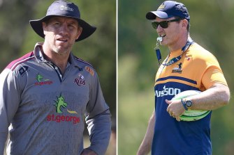 Wallabies coaching contenders Brad Thorn and Dan McKellar.