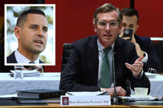 Inset: Alex Greenwich. Main: Dominic Perrottet.