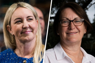 The battle for Macquarie: Liberal candidate Sarah Richards and sitting Labor MP Susan Templeman.