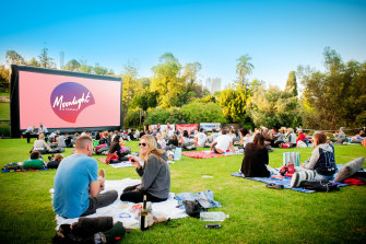 Outdoor cinemas are always popular in summer in Melbourne.