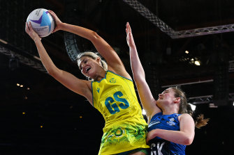 Australian netball star Gretel Bueta dominated against Barbados and Scotland