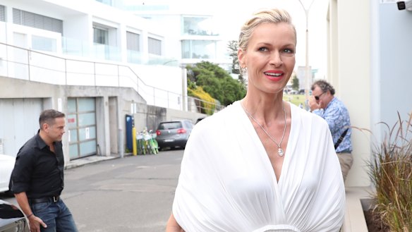 Lachlan and Sarah Murdoch arrive at the couple's 20th anniversary party at Bondi Icebergs on Friday.
