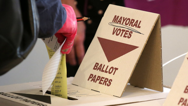 Gloves and face masks featured in this year's local government elections, during the COVID-19 pandemic.