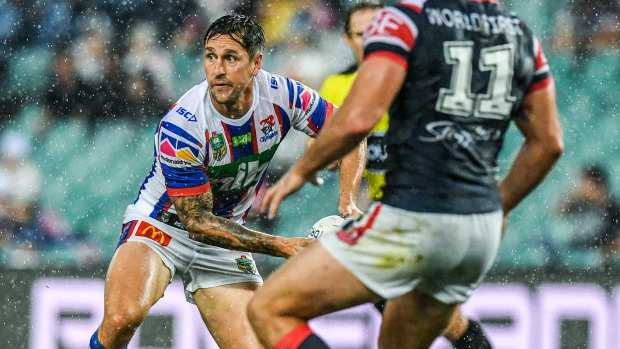 High praise: Mitchell Pearce is at the heart of positive things at the Knights.