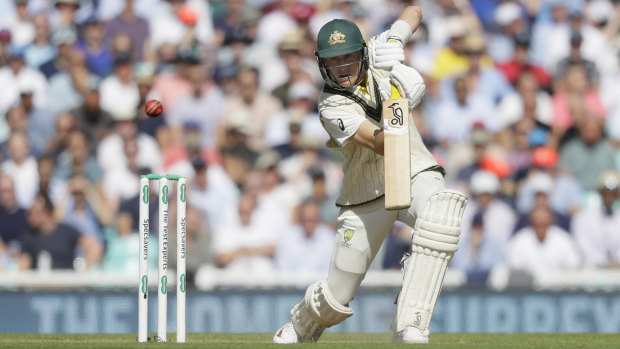 Marnus Labuschagne batting during the 2019 Ashes in England.
