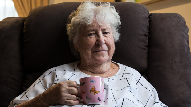 Marie Fitzgerald,  Brenton Tarrant's grandmother, in her home in Grafton, NSW. 