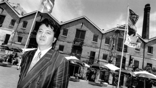 Alfred Lai, pictured at Campbell's Stores in 1992, operated the Imperial Peking at The Rocks' landmark.
