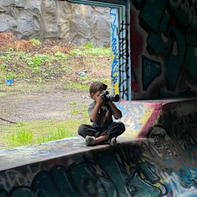 Artie taking the picture of Ginger.