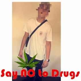 A picture from the offender’s Facebook page. He was affected by cannabis when he committed the crimes.