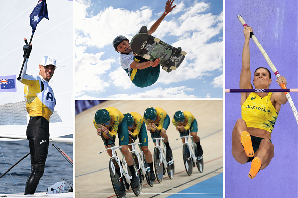 Matt Wearn, Keegan Palmer, Australia’s men’s pursuit team and Nina Kennedy.