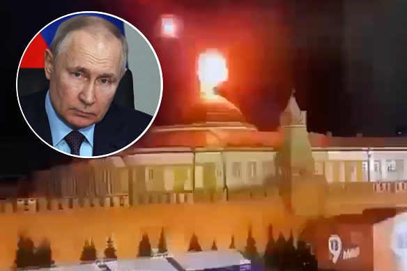 Russia claims a Ukrainian drone struck the Kremlin's Vladimir Putin, but has offered no evidence.