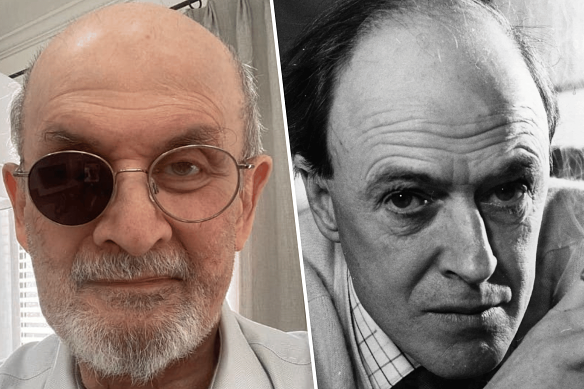 Salman Rushdie (left) says Roald Dahl was no angel “but this is absurd censorship”.
